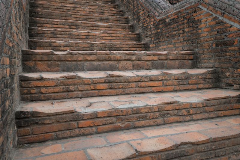 Repaired Brick Stairs